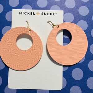 NWT Nickel & Suede Earrings